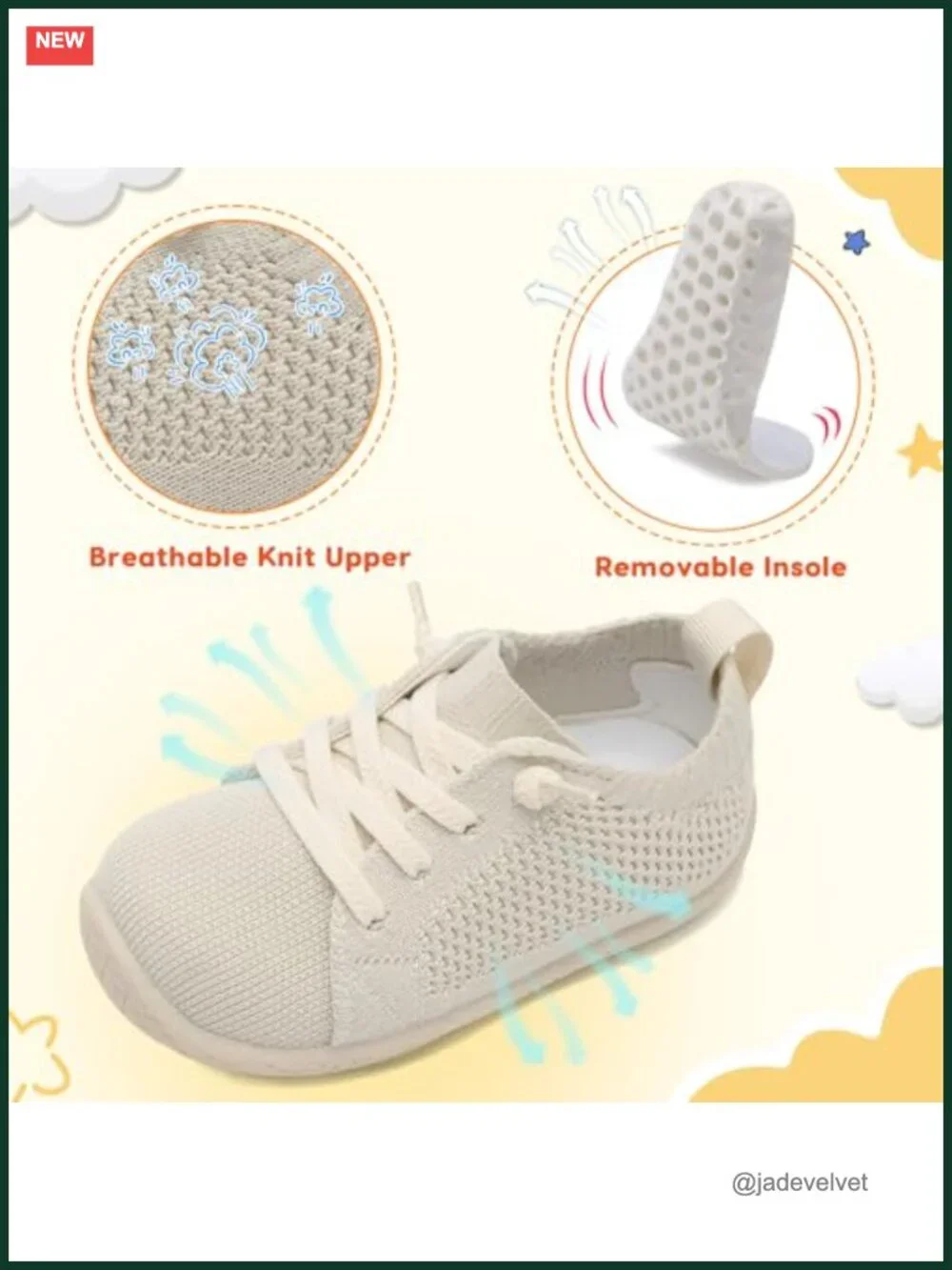 Toddler Walking Shoes Breathable Barefoot Sneakers Non-Slip Lightweight